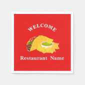 Mexicaans restaurant welkom taco's Gepersonaliseer Servet (Voorkant)