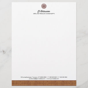 Mexicaans Roos Letterhead Gepersonaliseerd Briefhoofd