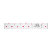 Mexicaans roze glitter Hearts Patroon Adreslabel Wikkel (Individueel)
