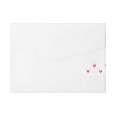 Mexicaans roze glitter Hearts Patroon Adreslabel Wikkel (Achterkant)