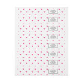 Mexicaans roze glitter Hearts Patroon Adreslabel Wikkel (Vel)