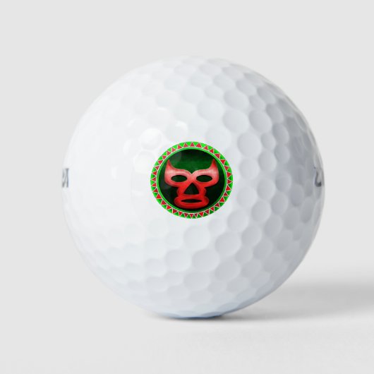Mexicaans rustelmasker Lucha Libre Golfballen (Voorkant)