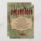 Mexicaans Rustic Peppers Wedding Uitnodiging (Voorkant / Achterkant)