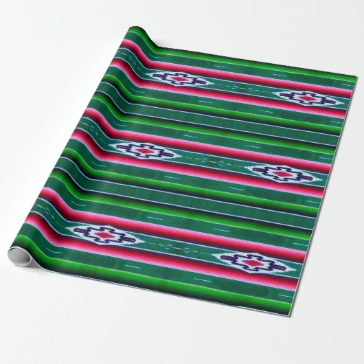 Mexicaans Sarape Pattern Cadeaupapier (Uitgerold)