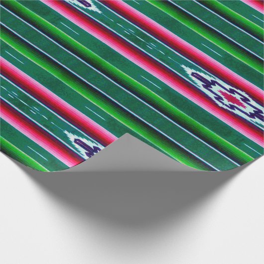 Mexicaans Sarape Pattern Cadeaupapier (Hoek)