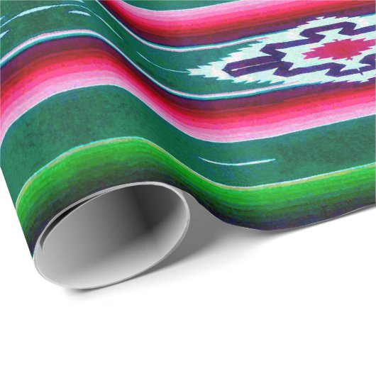 Mexicaans Sarape Pattern Cadeaupapier (Rol Hoek)