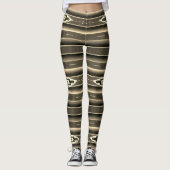 Mexicaans Sarape Pattern in Sepia Leggings (Voorkant)