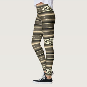 Mexicaans Sarape Pattern in Sepia Leggings