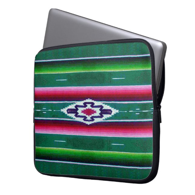 Mexicaans Sarape Pattern Laptop Sleeve (Voorkant Links)