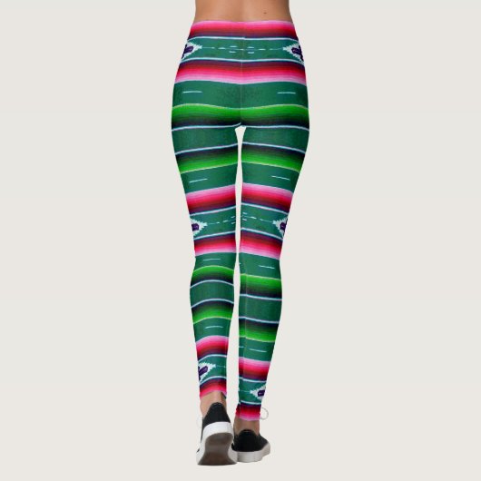 Mexicaans Sarape Pattern Leggings (Achterkant)