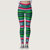 Mexicaans Sarape Pattern Leggings (Voorkant)
