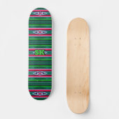 Mexicaans Sarape Pattern met monogram Persoonlijk Skateboard (Voorkant)