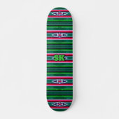Mexicaans Sarape Pattern met monogram Persoonlijk Skateboard (Voorkant)
