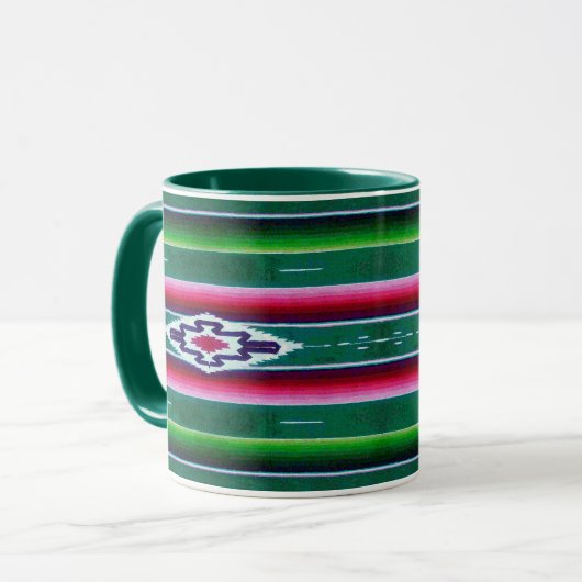 Mexicaans Sarape Pattern Mok (Voorkant links)