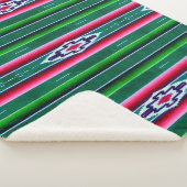 Mexicaans Sarape Pattern Sherpa Deken (3/4)