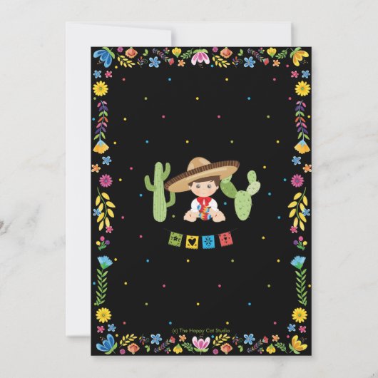 Mexicaans Schattig Kleine Muchachito Jongen Baby s Kaart (Achterkant)