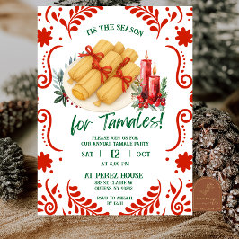 Mexicaans Seizoen voor Tamales Kerstfeest Fiesta Kaart