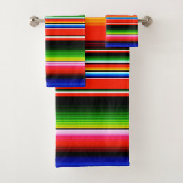 Mexicaans Serape Fiesta Zuidwesters ontwerp Bad Handdoek