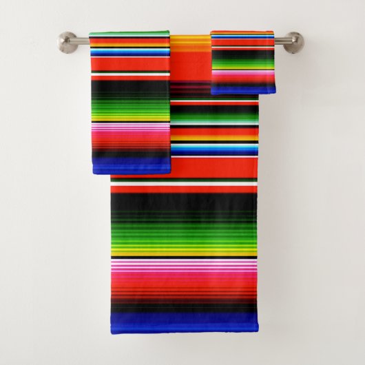 Mexicaans Serape Fiesta Zuidwesters ontwerp Bad Handdoek (Insitu)