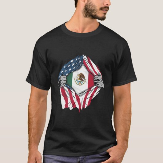 Mexicaans Shirt in mij Mexicaanse vlag (Voorkant)