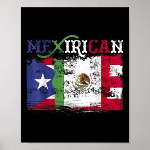 Mexicaans Shirt, Puerto Rico Vlag T-shirt, Cinco d Poster