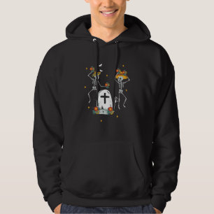 Mexicaans skelet Mariachi Sombrero Pet de dag van  Hoodie