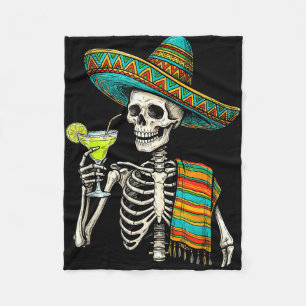 Mexicaans skelet sombrero cinco de mayo Mexicaans Fleece Deken