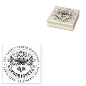 Mexicaans Sombrero familienaam Round Return-adres Rubberstempel (Gestempeld)