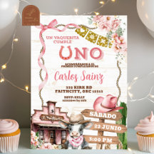 Mexicaans Spaans meisje Uno Uitnodiging