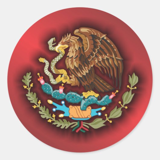 Mexicaans Staal 2 (rood) Ronde Sticker (Voorkant)