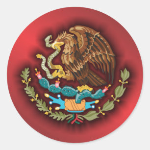 Mexicaans Staal 2 (rood) Ronde Sticker