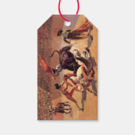 Mexicaans stierengevecht (door Frederic Remington) Cadeaulabel