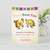 Mexicaans Taco 'bout Feest Verjaardag Kaart (Staand voorkant)