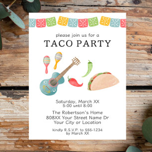 Mexicaans Taco Night Feestje Kaart