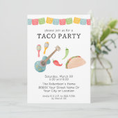Mexicaans Taco Night Feestje Kaart (Staand voorkant)