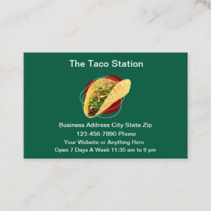 Mexicaans Taco Restaurant Visitekaartje