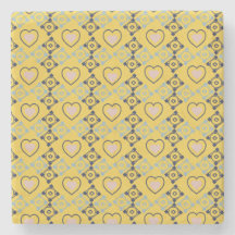 Mexicaans Talavera roze harten Blauw Geel