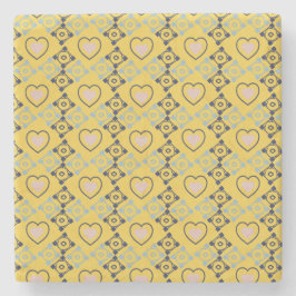 Mexicaans Talavera roze harten Blauw Geel Stenen Onderzetter