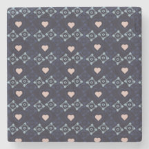 Mexicaans Talavera Roze Harten Blauwe Patroon 