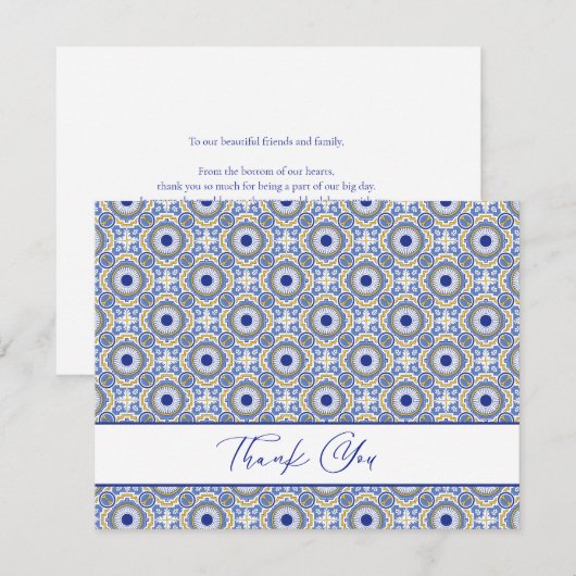 Mexicaans Talavera Spaans Weddenschap Bedankt (Voorkant / Achterkant)