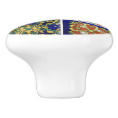 Mexicaans Talavera Tile Afbeelding op ronde drager Keramische Knop (Zijkant)