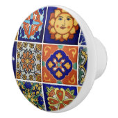 Mexicaans Talavera Tile Afbeelding op ronde drager Keramische Knop (Rechts)