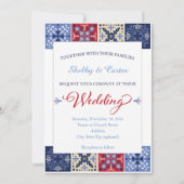 Mexicaans Talavera Tile Wedding Uitnodiging (Voorkant)