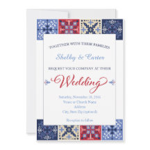 Mexicaans Talavera Tile Wedding Uitnodiging