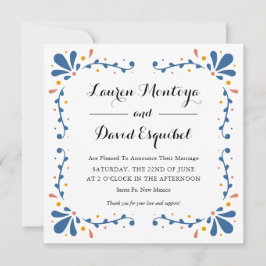 Mexicaans Talavera Wedding Announement Kaart