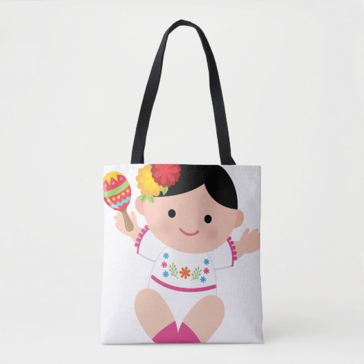 Mexicaans Tas, Baby Senorita Bag Tote Bag (Voorkant)