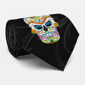 Mexicaans Tattoo Roos Suikerhuid Stropdas (Opgerold)