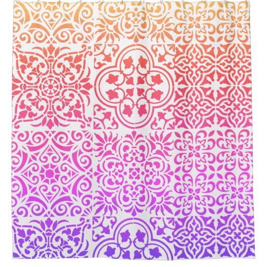 Mexicaans Tegel douchegordijn (Voorkant)