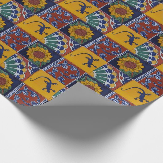 mexicaans tegelpakpapier cadeaupapier (Hoek)