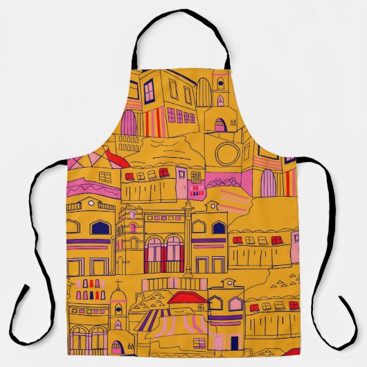 Mexicaans Textiel Naadloos Patroonontwerp Schort (Voorkant)